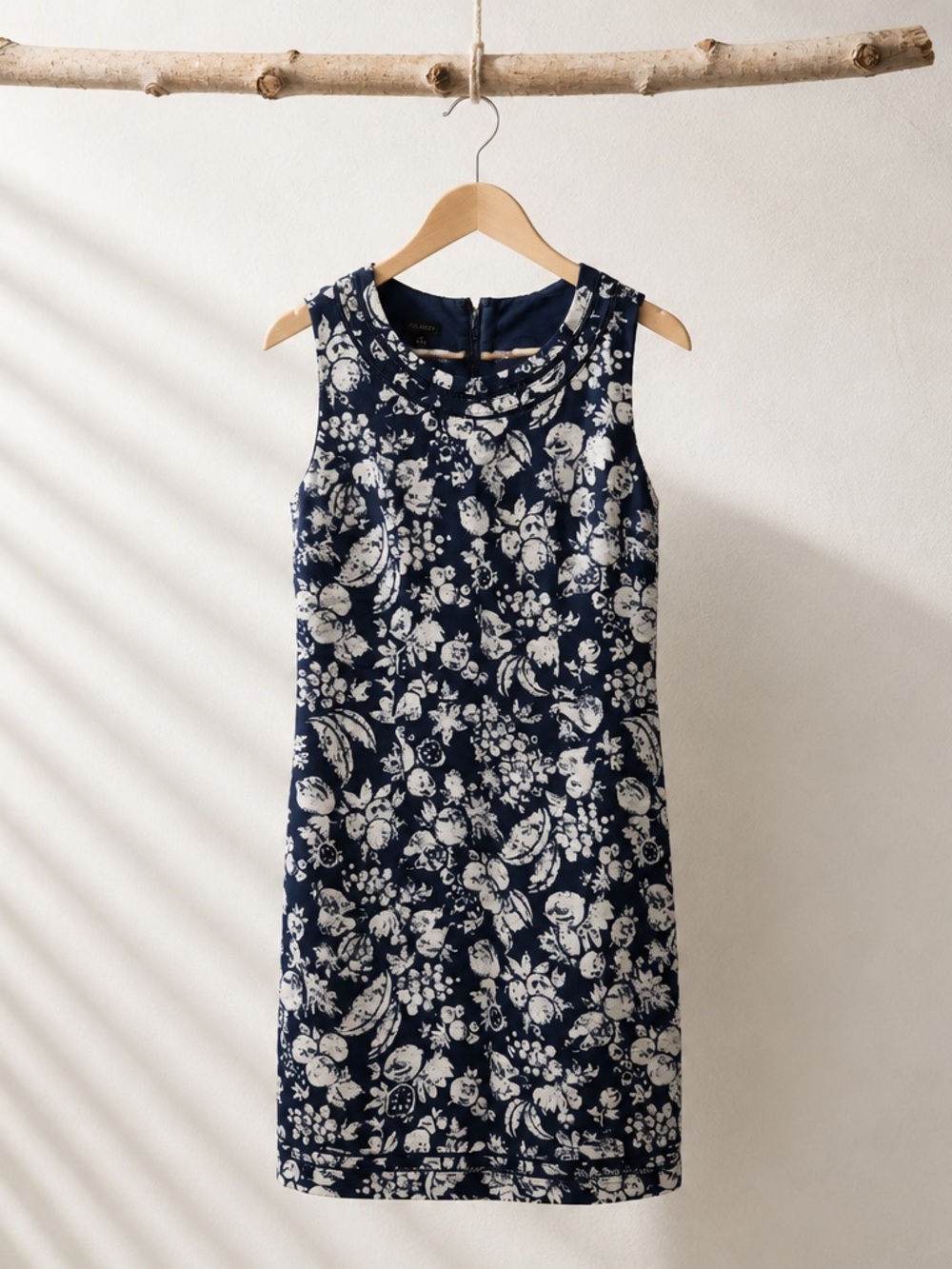 TALBOTS MIXED FRUIT TEXTURED SHIFT DRESS